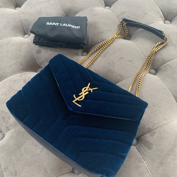 🚫⛔️SOLD🚫SAINT LAURENT Loulou quilted velvet bag - Picture 2 of 14